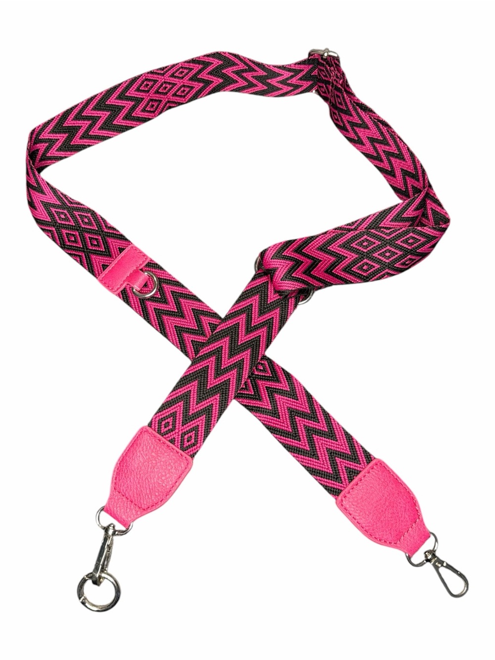 Save the Girls Hot Pink/ Black Chevron purse strap